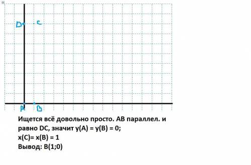 Известно, что точки a, b, c и d — вершины прямоугольника. дано: a(0; 0); c(8; 1); d(8; 0). определи 