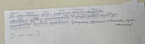 Сделайти синтаксический разбор предложения.( в тетради! ) на современном этапе развития нашего общес