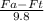 \frac{Fa-Ft}{9.8}