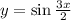 y=\sin\frac{3x}{2}