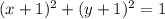 (x+1)^2+(y+1)^2=1