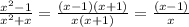 \frac{x^{2}-1 }{x^{2}+x }=\frac{(x-1)(x+1)}{x(x+1)}= \frac{(x-1)}{x}