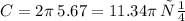 C= 2\pi \: 5.67= 11.34\pi \: см