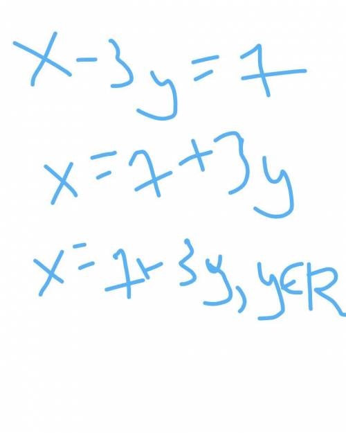 Записать все решения уравнения: 2)x+3y=7 (вобще ​