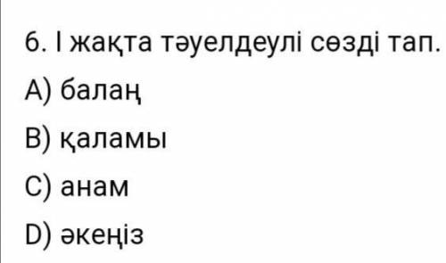 Бір жақта тəуелдеулі сөзді тап. ​