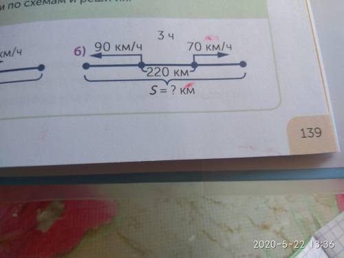 Задача 2 (90км/ч+70км/ч)•3ч-220км=260(км)-S