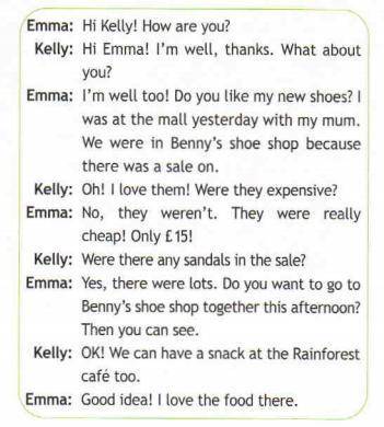 1.Where was Emma yesterday? А где была Эмма вчера? 2.Why were they in Benny’s shoe shop? Почему они