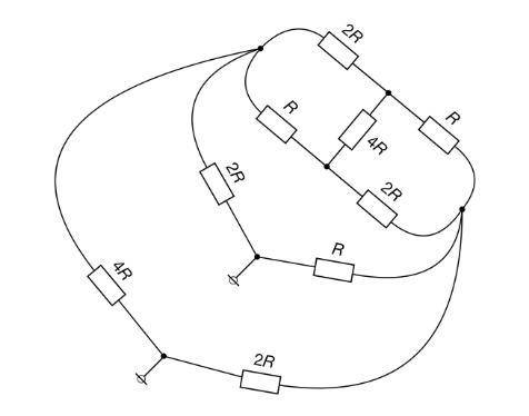 Найдите эквивалентное сопротивление участка цепи, схема которого изображена на рисунке, если известн