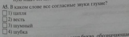 В каком слове все согласные звуки глухие?​