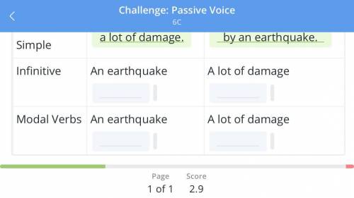 Complete the sentences with active or passive voice. is made by an earthquake.have been made by an