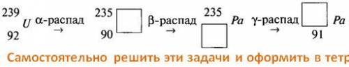 Допишите не достающие обозначения в цепочке радиоактивных превращений