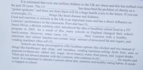 Read the text and fill in the gaps with the phrases A-E.А) fizzy drinks, chokolate and crispsB) you