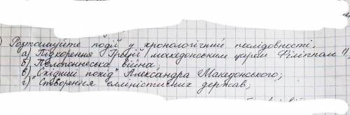 Розташуйте події у хронологічній послідовності