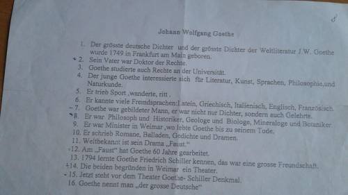 Немецкий язык 1Wann und wo wurde Goethe geboren.?2.Wer war Goethe?3.Wo lebte Goethe bis zu seinem T