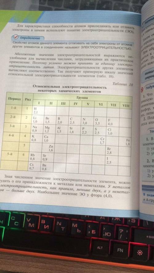 А) Учитывая значение электроотрицательности элементов (см.табл.18 на стр.192),составьте химические