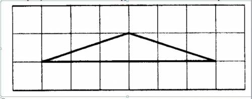 На клетчатой бумаге с размером клетки 1 см*1 см изображён треугольник. Найдите радиус описанной око