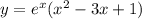 y=e^{x}(x^{2}-3x+1)