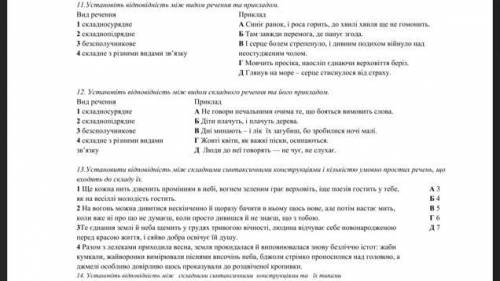 Встановіть відповідність між видами речень та прикладом ІВ