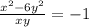 \frac{x^2-6y^2}{xy}=-1