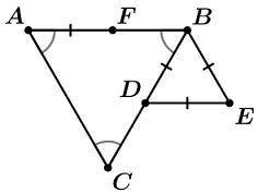 Выберите все верные равенства. CF=EC CF=FE FE=EC FD=AF FD=DC AD=FE ∠ACF=∠CED ∠ACF=∠FEB ∠ACF=∠BFE