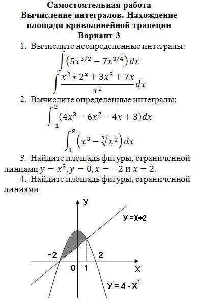 Здравствуйте с интегралом и площадью