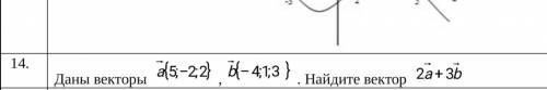 Даны векторы a 5;-22 , b -4;1;3 . Найдите вектор 2a+3b