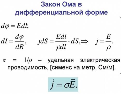 Закон Ома в диференціальній формі​