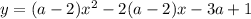 y=(a-2)x^{2} -2(a-2)x-3a+1