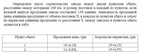 ІІ. Виконати постановку задачі лінійного програмування відповідно до варіанту, записати математичну