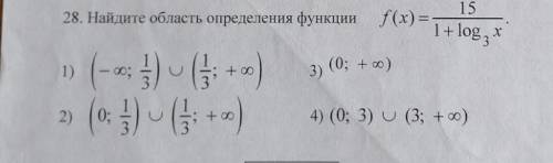 Какой ответ будет 1? 2? 3? 4? Найдите область определения функции