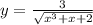 y = \frac{3}{ \sqrt{x { }^{3} + x + 2} }