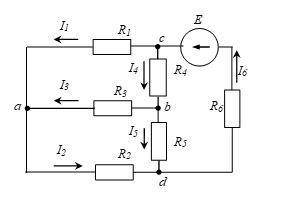 Для электрической цепи определить токи в ветвях и значение ЭДС Е.