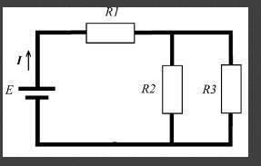 В цепи, изображенной на рисунке, R1=4 Ом, R2=3 Ом, R3=12 Ом, E=16 В. Определить: а) полное сопротив