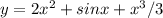 y=2x^2+sinx+x^3/3