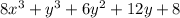 8x^{3}+y^{3}+6y^{2}+12y+8