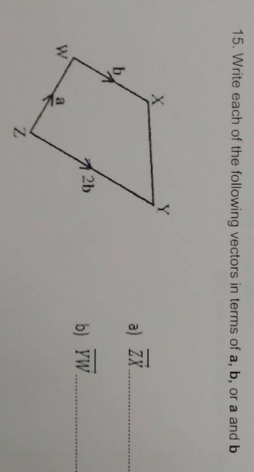 Выразите векторы ZX и YW через a, b или a и b ​