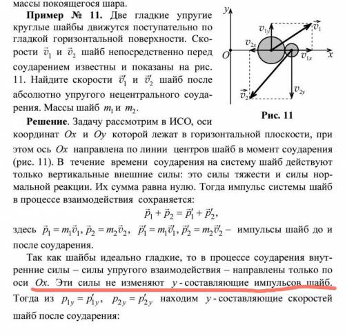 Можете объяснить, почему y-составляющие не изменяются? ​