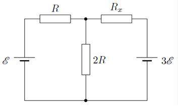 даю умоляю При каком сопротивлении Rх ток через резистор R равен нулю? Параметр R=1 Ом.