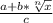 \frac{a+b *\sqrt[n]{x} }{c}