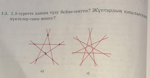 5. 1.5-суретте қанша түзу бейнеленген? Жұптардың қиылысқаннүктелер саны нешеу?.​