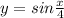 y = sin \frac{x}{4}