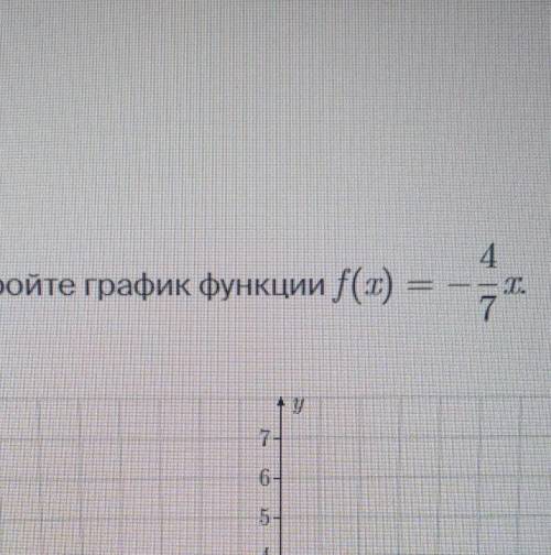 Постройте график функции f(x) =4/7x​