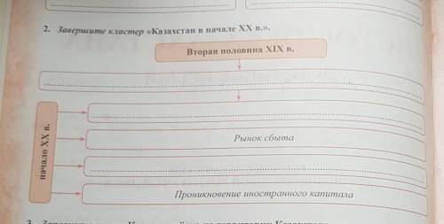 Завершите кластер Казахстан в начале 20 века в. 9 класс​