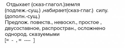 Выполни синтаксический разбор приложения « под снежной шубой набирает силу, отдыхает земля (очень