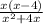 \frac{x(x-4)}{x^2+4x}