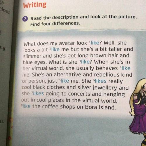 Look at the Sentence Builder. Match other examples of like (1-8) in Exercise 7 with the uses (a-e) b