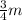 \: \frac{3}{4} m \: