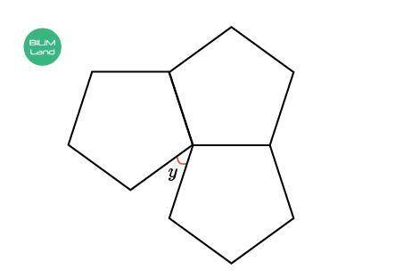 На рисунке представлены три равных правильных пятиугольника. Найди y.