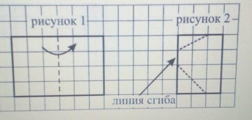 Лёша сложил пополам прямоугольный лист бумаги размером 4х6 клеток воль отмеченной пунктиром дана, см