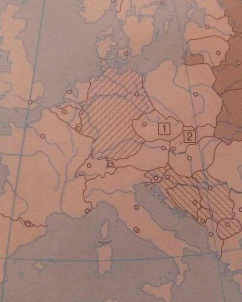 2. На карте или карте-врезке различной штри- ховкой обозначены государства, которые об-разовались в